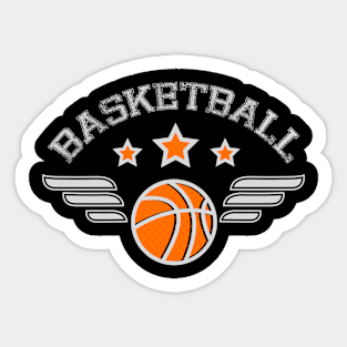 Basketball Logo With Wings Sport Team Sticker